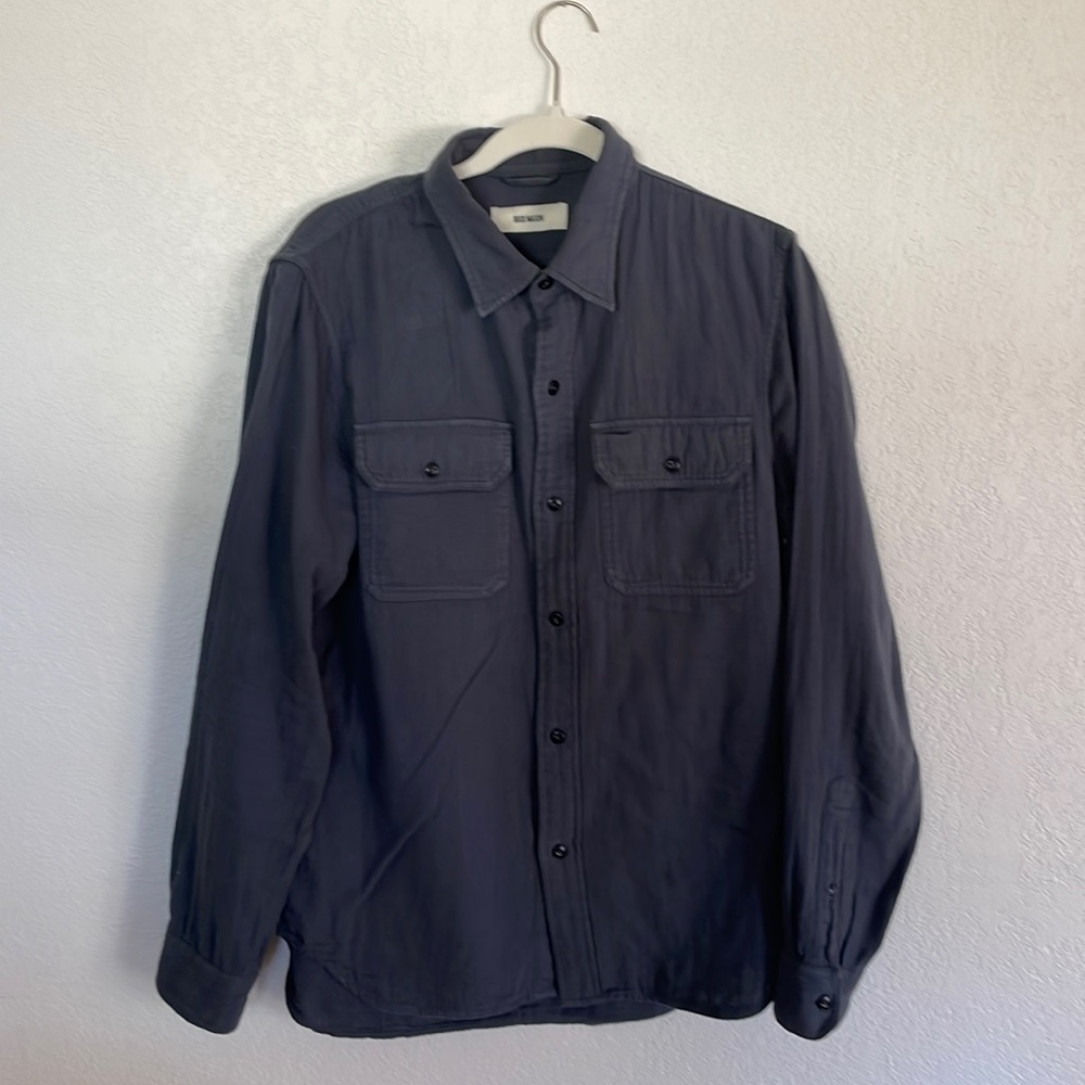 Buck Mason blue long sleeve button up